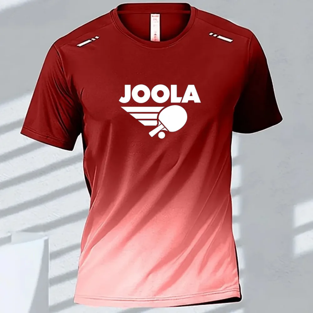 New JOOLA Gradient Color Table Tennis Jersey Quick Dry Sweat Wicking Sports T Shirt For Pingpong Badminton Running Training