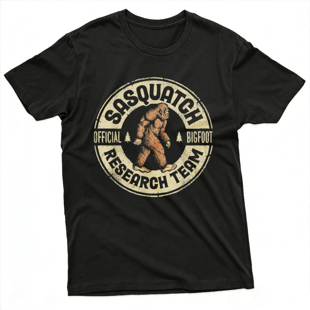 Bigfoot Research Team Retro Vintage Sasquatch Men Women T-Shirt Men Clothes Y2k Classic Print T Shirts O-neck Short Sleeve Tops