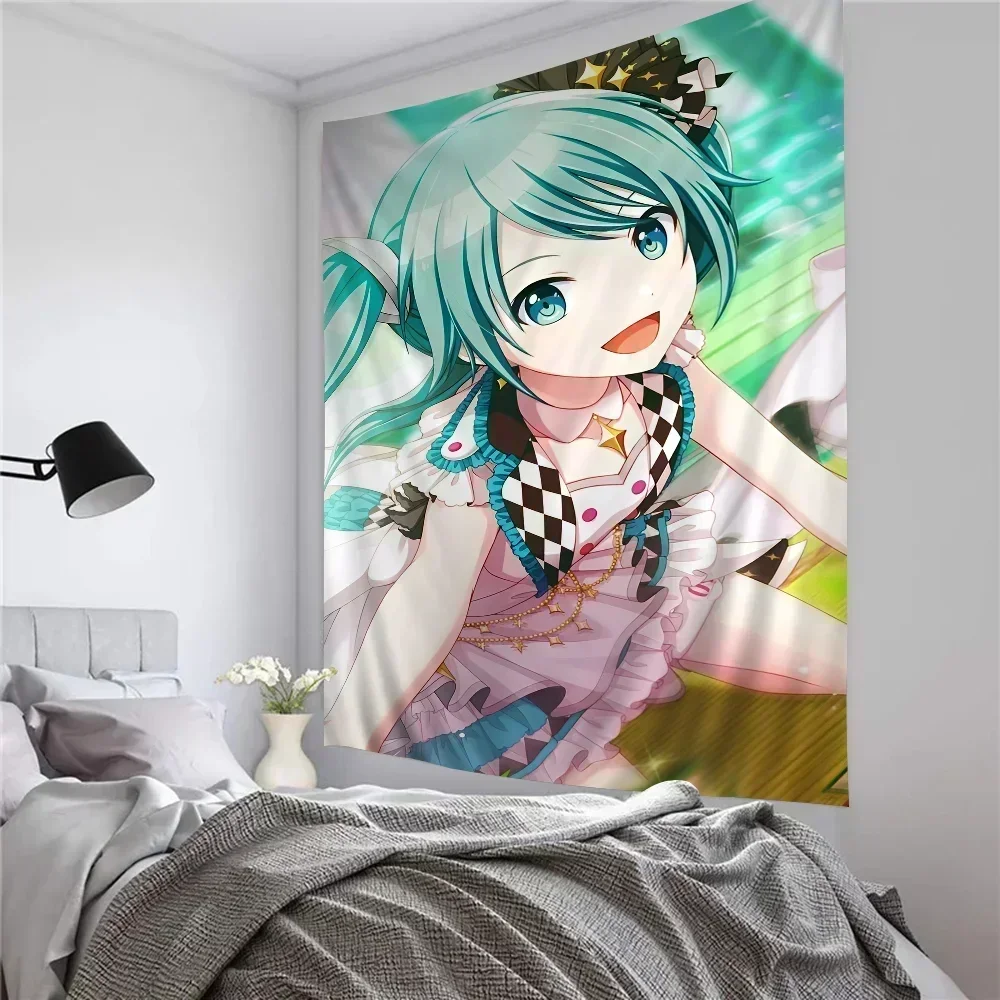 Virtuelle idol h-hatsunes m-miku diy wandteppich hängen tarot hippie wand teppiche dorm ins wohnkultur