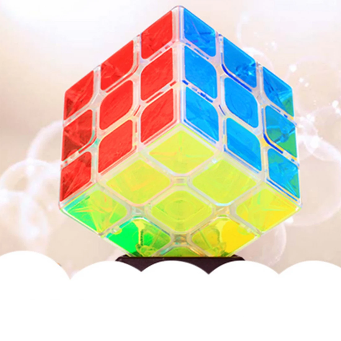 ZCUBE Transparente 3x3x3 Cubo Mágico Cérebro Teaser Speed Cube Puzzle Toy