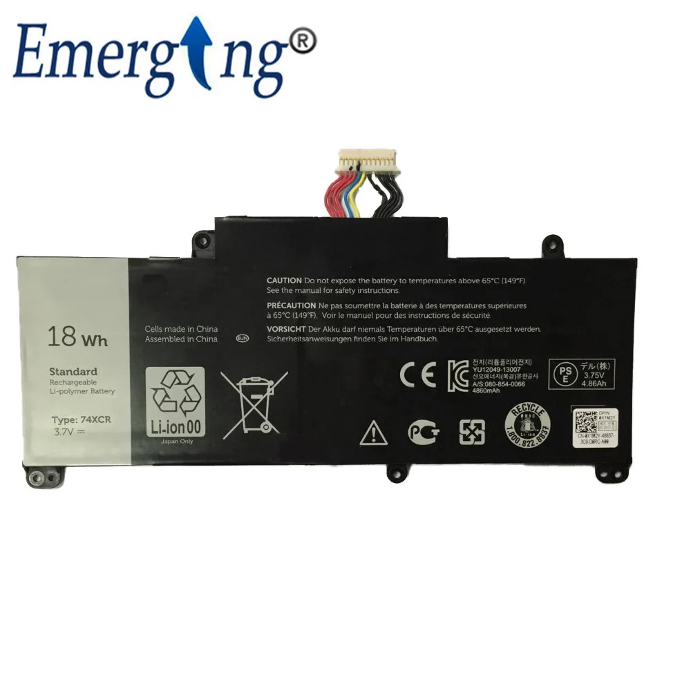 3.7V 18Wh New Battery for Dell Venue 8 Pro 5830 Tablet 74XCR