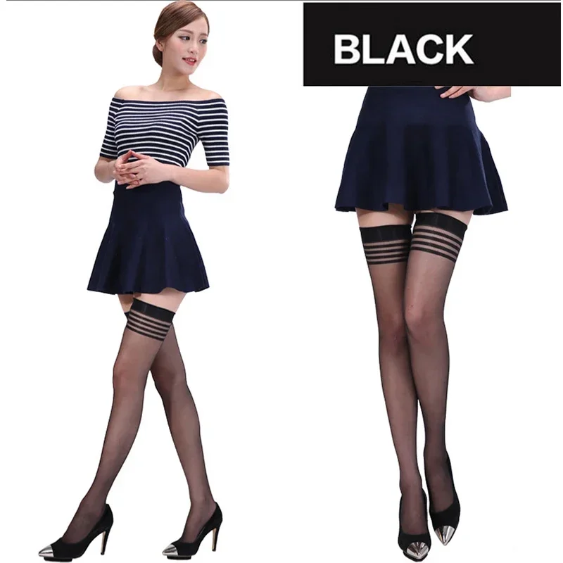 1–4 Paar sexy Strümpfe für den Sommer, über dem Knie, rutschfeste Strümpfe, ultradünne Seidenformung, glänzende Strumpfhosen, Oberschenkelhohe Strümpfe