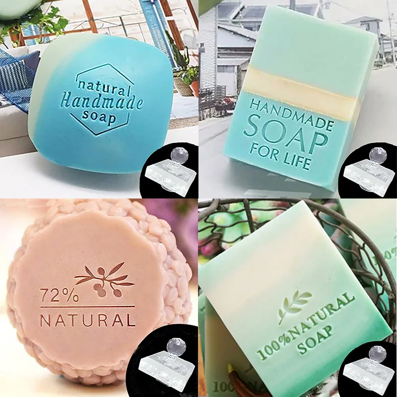 Custom Letter Wash Household Pattern Mini Diy Soap Stamp Clear Sealing Seals Chapter Mold For Handmade Soap Making Supplies Kits