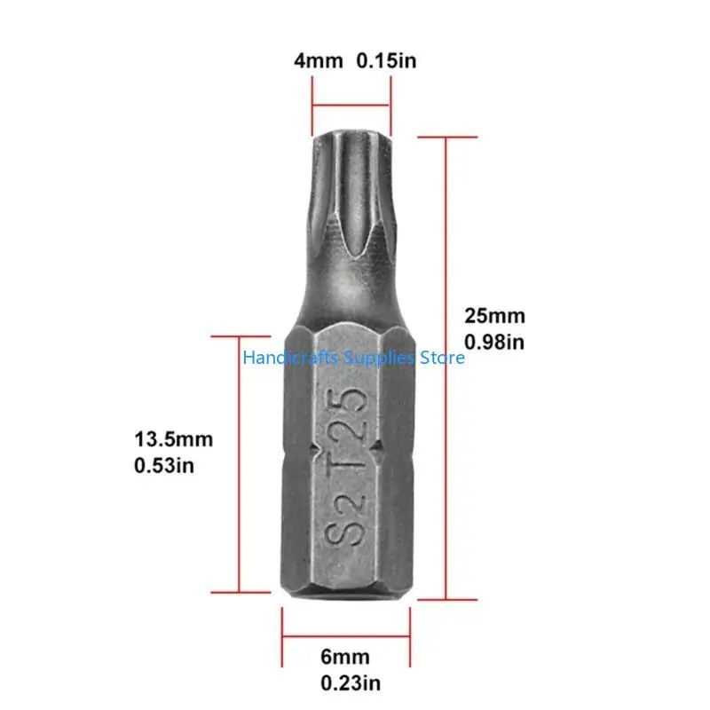 R1wa 25mm موثوق T25 بت مفك البراغي الميكانيكي للأجهزة المنزلية الميكانيكية إصلاح الأدوات اليدوية الأدوات اليدوية