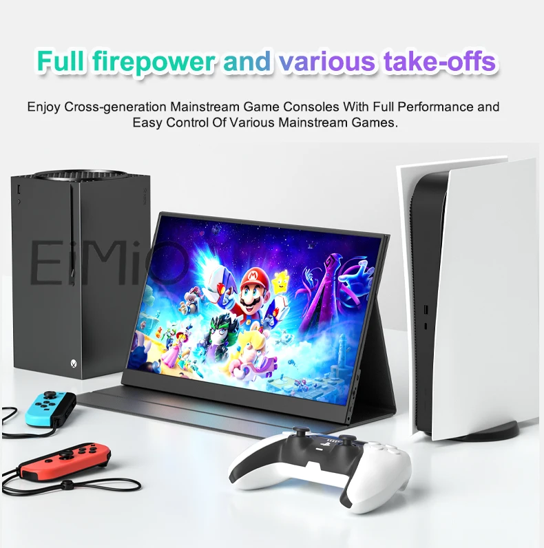 NEW Eimio 15.6 Inch FHD 1080P IPS 60Hz Type-C Portable Gaming Monitor with Built-in Speaker and Touch Screen CE/FCC Certified