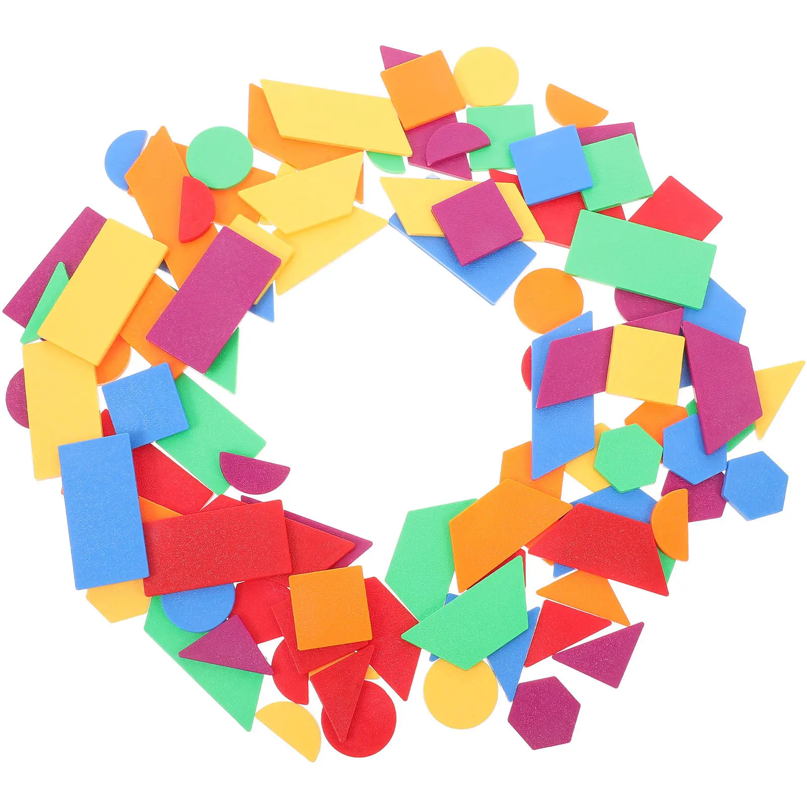 

Набор из 96 геометрических фигур для детей: развивающая головоломка для занятий в классе, домашнего обучения, сортировки форм и изучения узоров для дошкольников