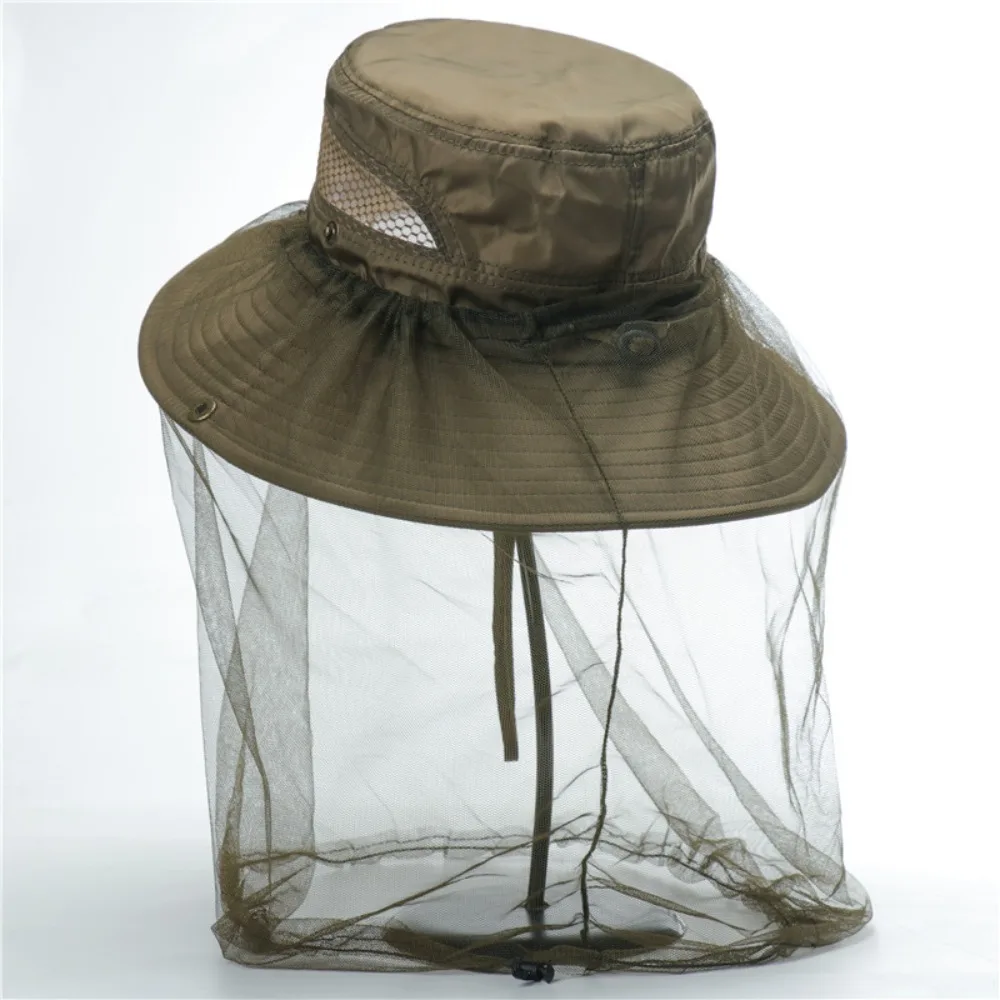 New Multifunctional Mosquito Net Hat Portable Breathable Anti Bee Hat Outdoor Fishing Hat-Veil Insect Mesh Hat