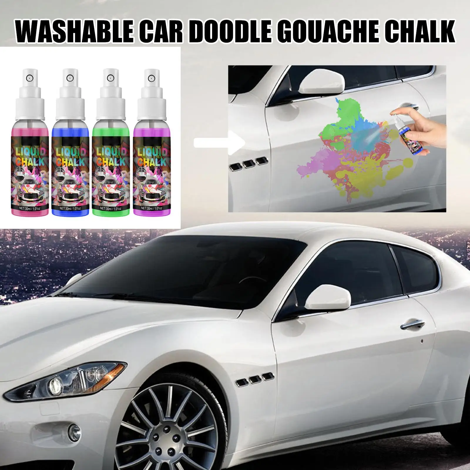 Graffiti Chalk Spray Paint Painting Washable Metal Concrete Street Art Mural