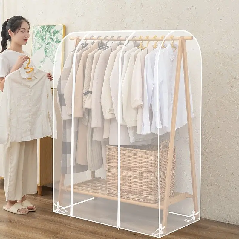 

Cover Closet Clothes Organizer Dust Garment Bag Bags For Long Dresses Rack Clothing Covers Hanger Dustproof Plastic Household