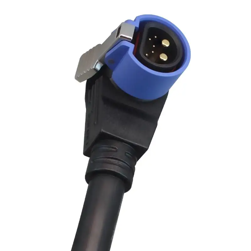 1PCS  Iron Tower M28 Male Elbow 2+6 Front/side Electric Vehicle Charging Waterproof Plug Quick Lock Waterproof Connector