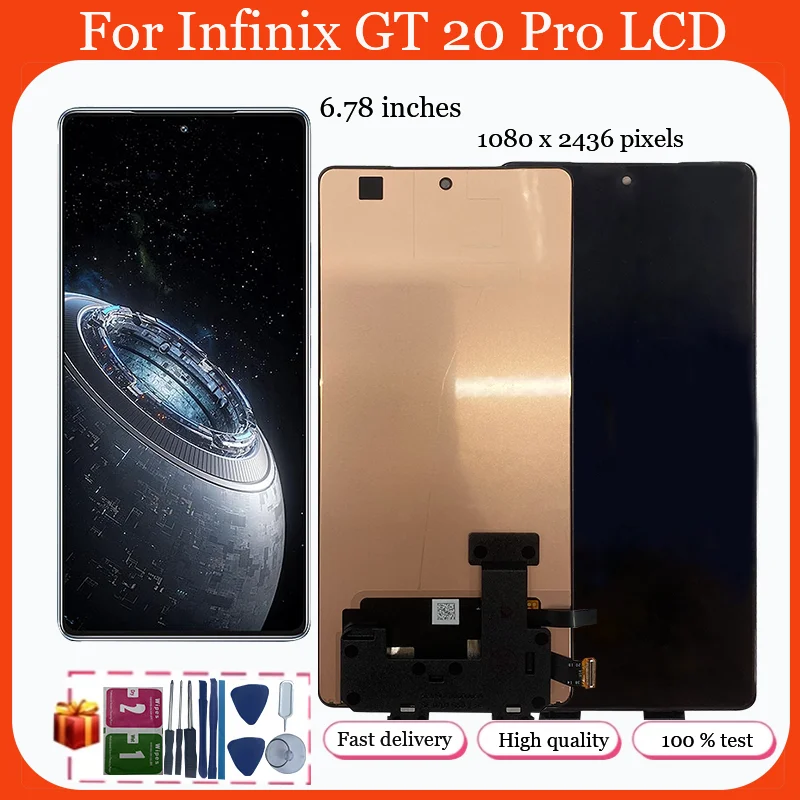 

6.78 LCD Display For Infinix GT 20 Pro X6871 Screen Touch Digitizer Sensor With Frame Assembly Display For GT20 Pro