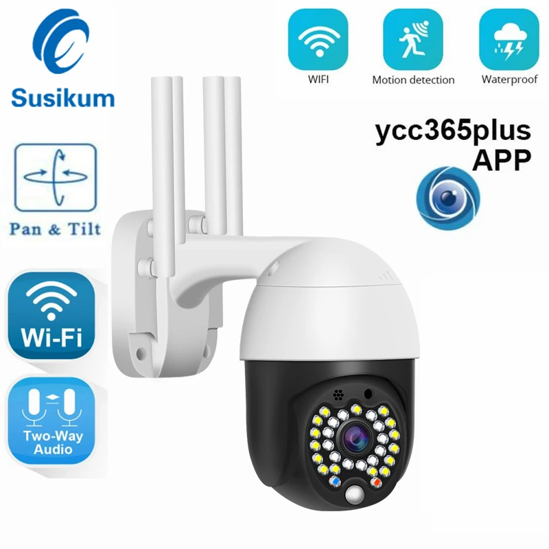 1080P Wifi Security Camera Outdoor YCC365 Plus APP CCTV Wireless Waterproof Smart Home IP Camera Full Color Night Vision