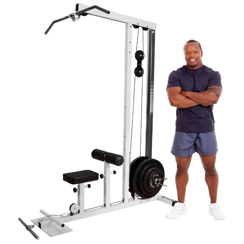 500lbs Capacity Lat Pulldown Machine With High & Low Row Pulley Station, Custom