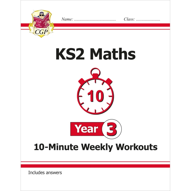 

KS2 Year 3 Maths 10Minute Weekly Workouts CGP Books Coordination Group Publications 9781782947837 Book