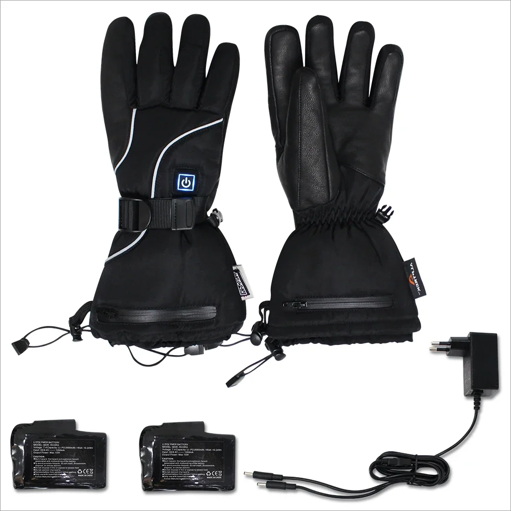 Guantes calefactables eléctricos recargables para motocicleta, protectores de manos calefactables para masaje, guantes de caza, 2024