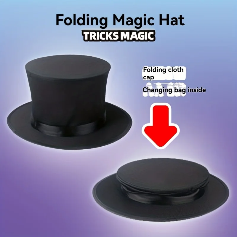 Magiczny kostium sceniczny, peleryna, rekwizyt, cylinder, kapelusz magika, kostium na scenę, idealny prezent na Halloween i Boże Narodzenie.