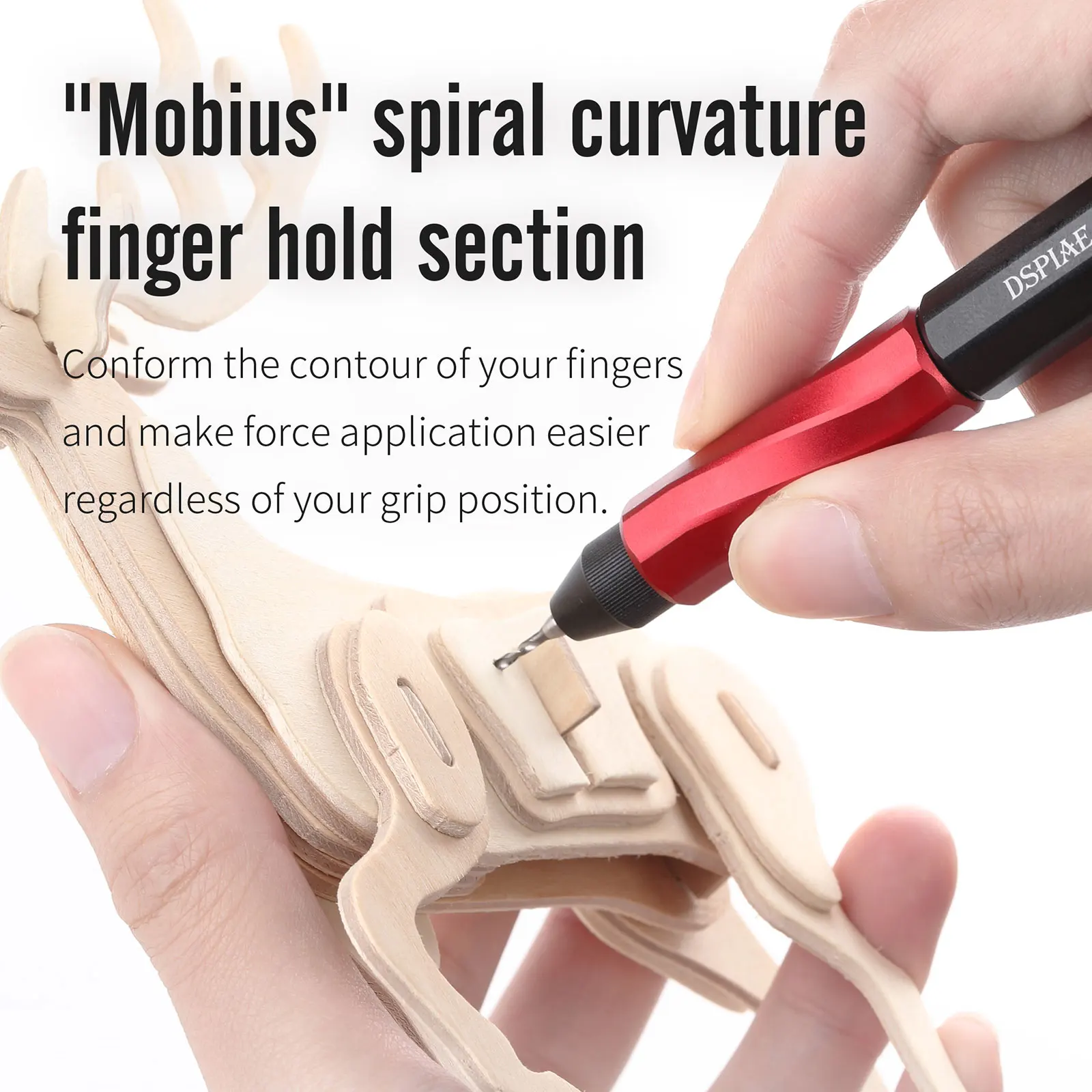 DSPIAE AT-MHD Mobius Hand Drill, perceuse manuelle de haute précision à double roulement Spin-Lock - Nouveau modèle 2026, outil de bricolage pour l'assemblage et le perçage