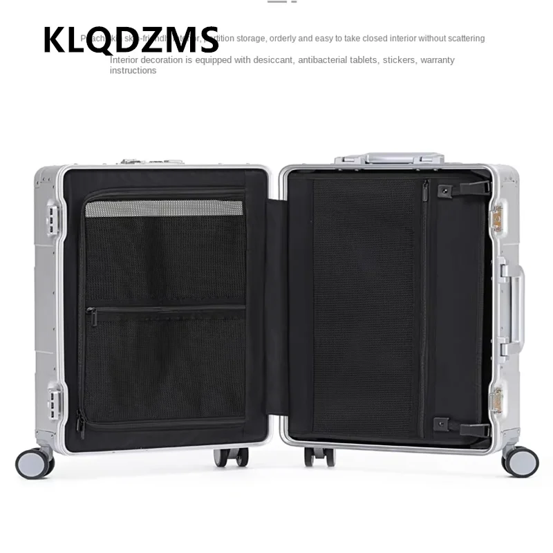 KLQDZMS Handgepäck-Reisetasche, 20 Zoll, Boarding-Box aus Aluminium-Magnesium-Legierung, 28 Zoll, hochwertiger Koffer mit großem Fassungsvermögen