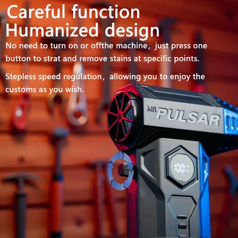 Dmuchawa X11 Turbo Jet 990000 obr./min z silnikiem bezszczotkowym, mocna dmuchawa powietrza, prędkość wiatru 75 m/s, 10000 mAh, intensywny turbo wentylator, zestaw do odkurzania