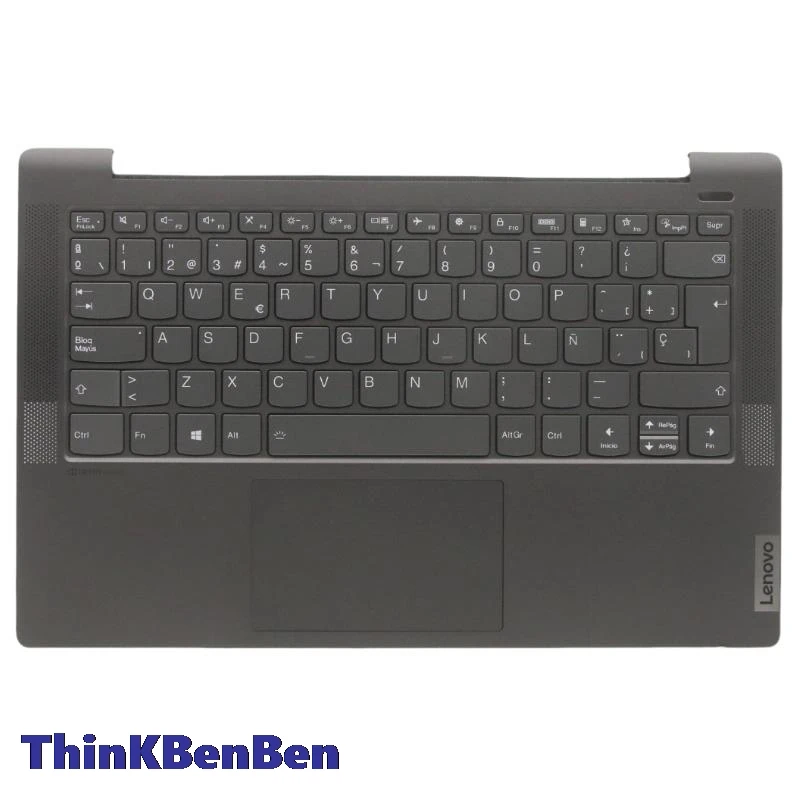 

ES Spanish Black Keyboard Upper Case Palmrest Shell Cover For Lenovo Ideapad 5 14 14IIL05 14ARE05 14ALC05 14ITL05 5CB0Y88722