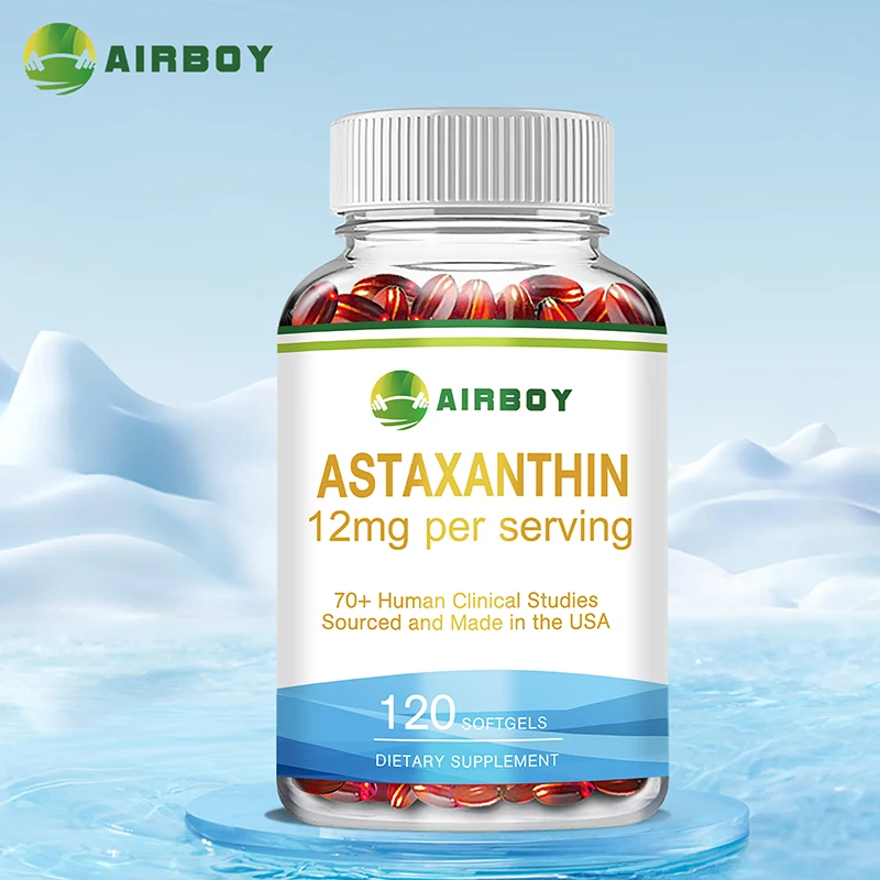 

Astaxanthin 12mg - Supporting Heart, Eye, Joint & Skin Health, Promote Metabolism, Antioxidant