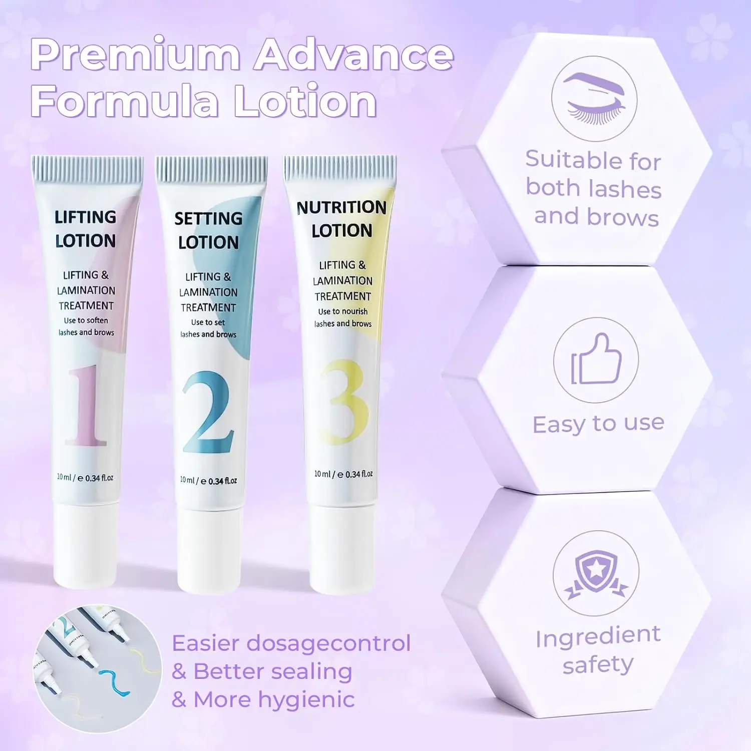 PERMANIA New Eyelash Lift Kit 2-in-1 Korean Eyelash Lift and Eyebrow Laminating Kit With Open Eyes Silicone Shields Soft Formula view 4