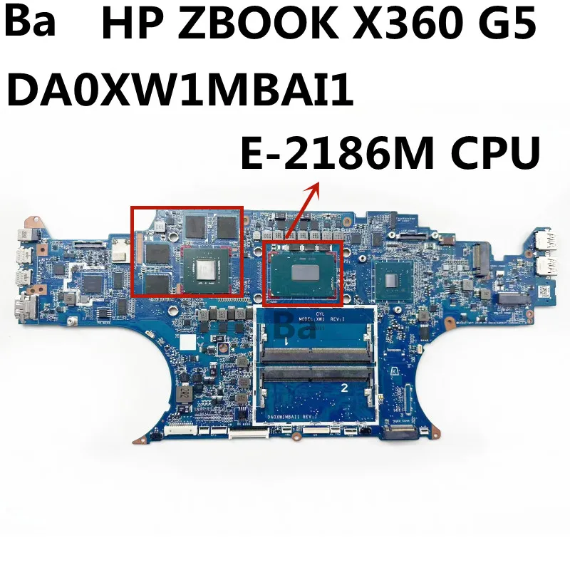 For HP ZB Studio x360 G5 NoteBook PC Laptop Motherboard DA0XW1MBAI1 N18P-Q1-A1 GPU E-2186M CPU