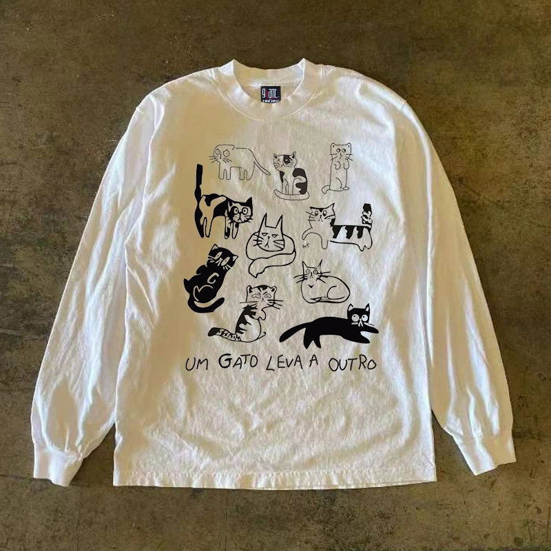 Heavyweight Pure Cotton Long Sleeve T-Shirt XiaoChenStory300g Couples Style  Design Unisex Casual Fashion Sportswear