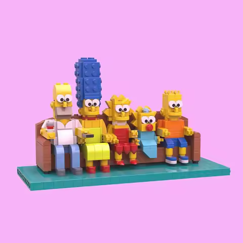 393pcs MOC Miniland Dioramas 5 The Simpsons Model Building Toys Blocks Architecture Assemble DIY Creative Christmas Gifts Idea