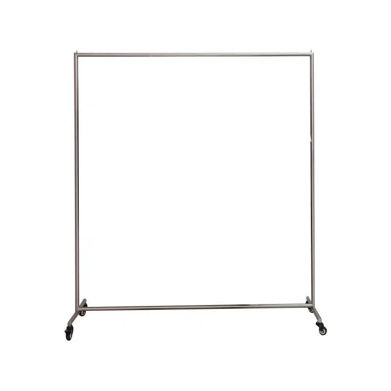 Display Rack Stainless Steel Floor Mobile Hanger Middle Island Rack