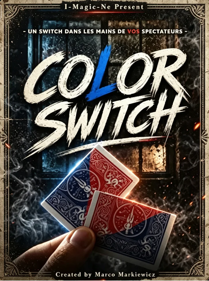 Color Switch By Marco Markiewicz Visual Card Magic Trick Instant Color Change Close Up Magic Props Gimmick