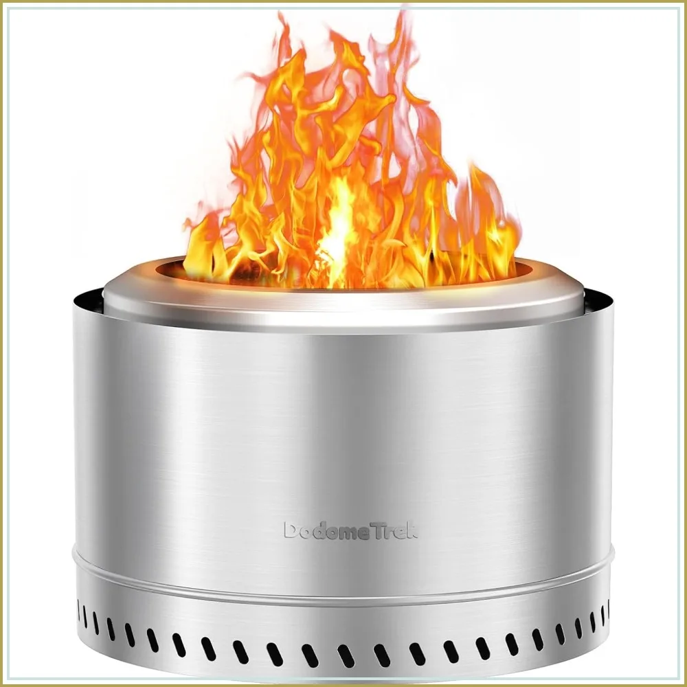 Smokeless Fire Pit Portable Outdoor 27 Inch Stainless Steel