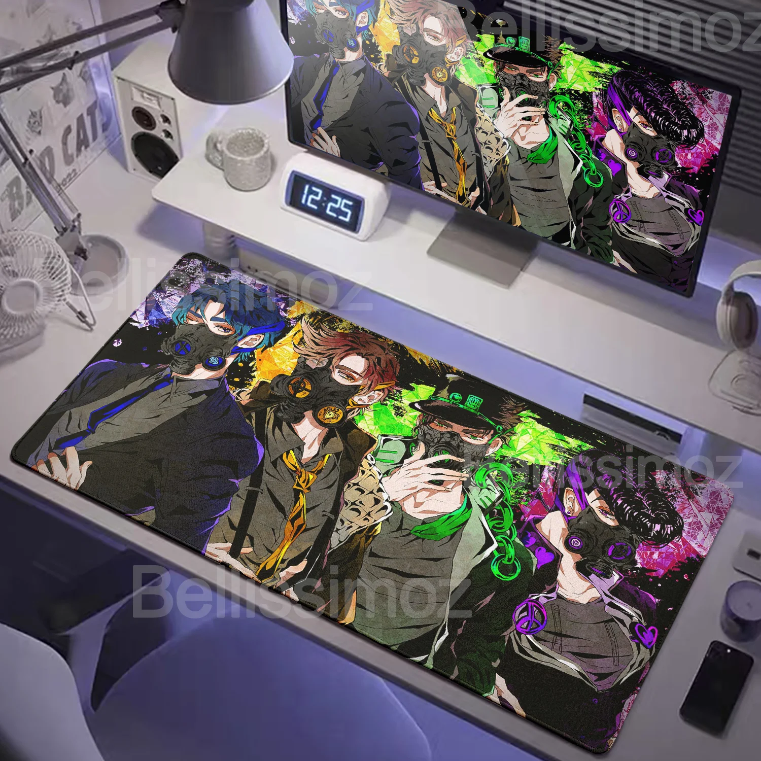 Hot Anime Joseph Joestar Mouse Pad Non-slip Gaming Keyboard Desk Mat Jojo Bizarre Adventure Laptop Game Large Lock Edge Mousepad