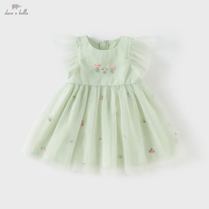

Dave Bella Girls Baby Princess Dress Summer Sweet Charm Embroidery Kids Mesh Elegant Cute Dress Party Outdoor Gentle DB2251748