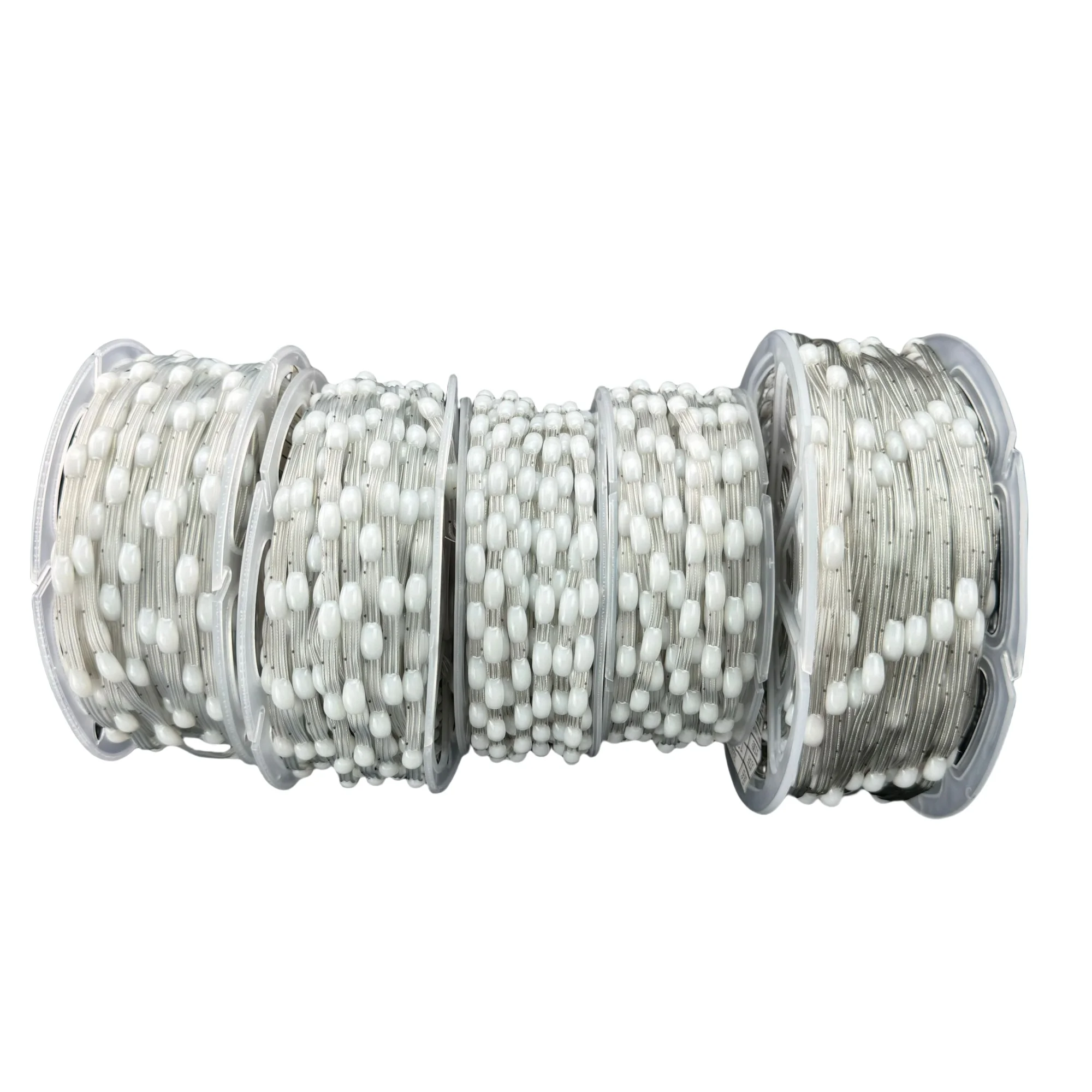 DC5V/12V 1000ct Pixels 1.5cm-20cm Pitch WS2811 LED Seed Pixel String Light RGB IC Addressable Full Color IP67 3Pin Clear Wire