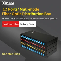 Caja de terminación de fibra óptica, 12 núcleos, SC-FC-ST-LC/UPC, modo único/Multi, caja de distribución óptica completa con adaptador Pigtail