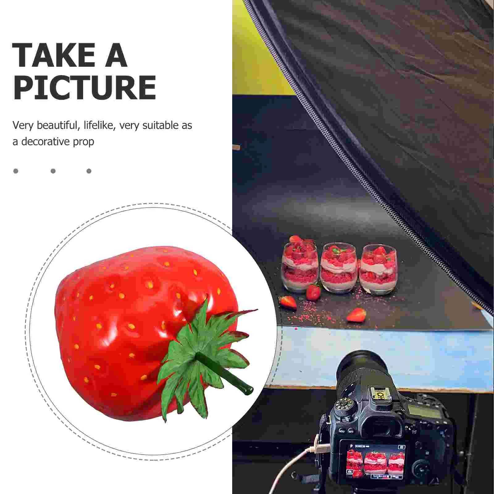 Simulation Obst Modell Gefälschte Erdbeere Erdbeeren Wassermelone Layout Szene Dekor Foto Prop Schaum Extra Groß