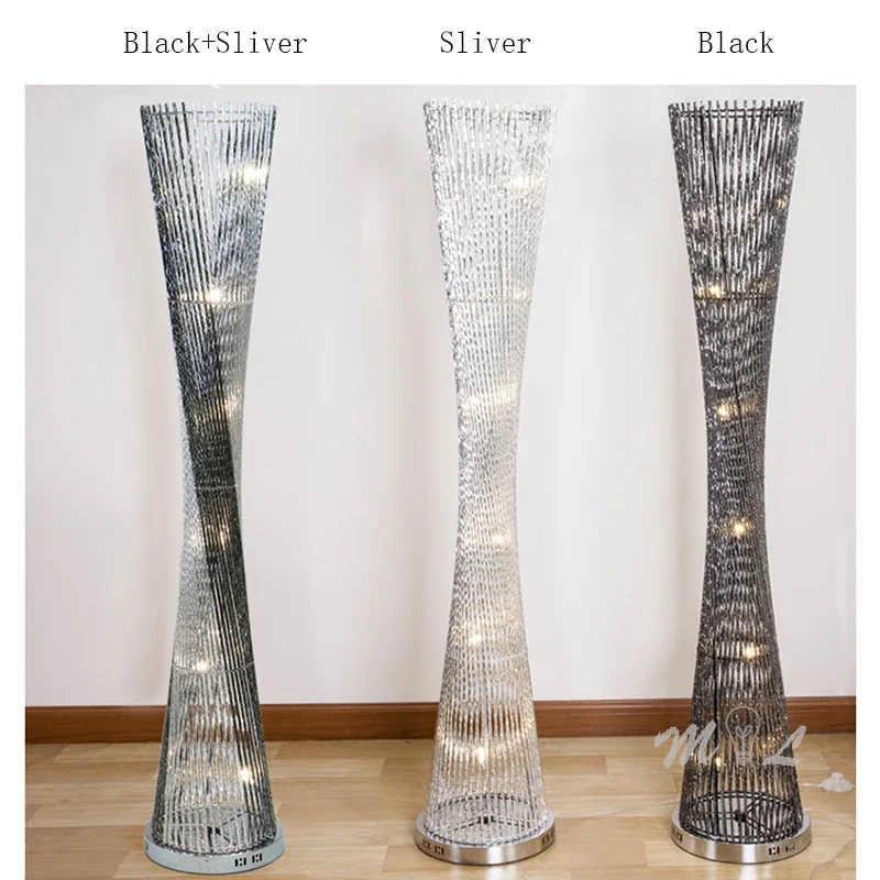 Modern Led Standing Lamp Aluminum Tower Floor Lamp for Living Room Light Stand Foyer Home Decorative Floor Lights AC90-26V Lamps image 4