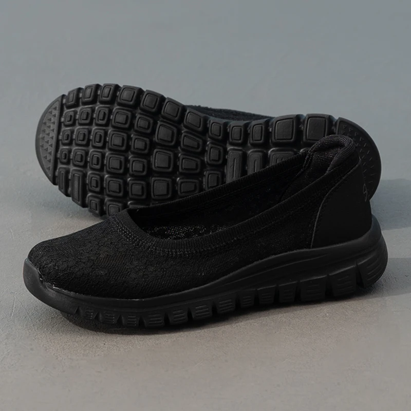 Skechers Women's Sneakers Slip-On Lace Shallow Shoes Lightweight Breathable Fashionable Casual Shoes 100961-Bbk