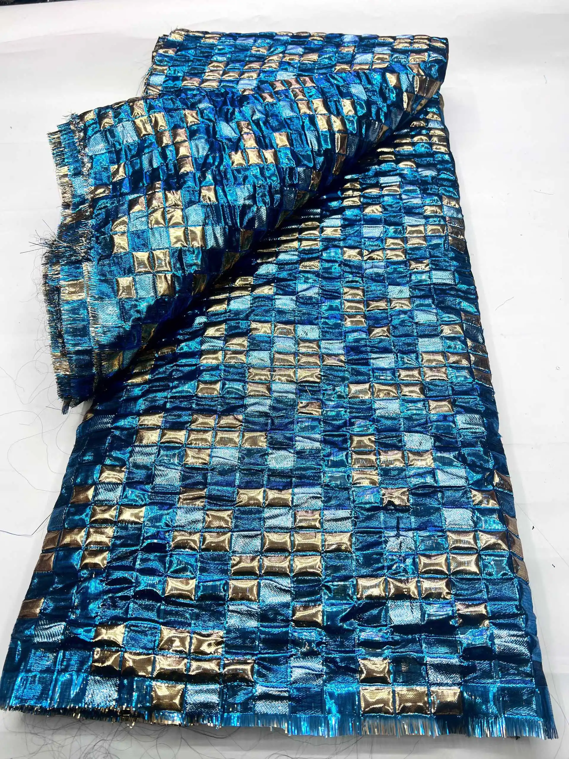 2025 nueva tela de encaje Jacquard nigeriano francés africano de alta calidad de lujo para bordado mujeres boda fiesta novia vestido de costura