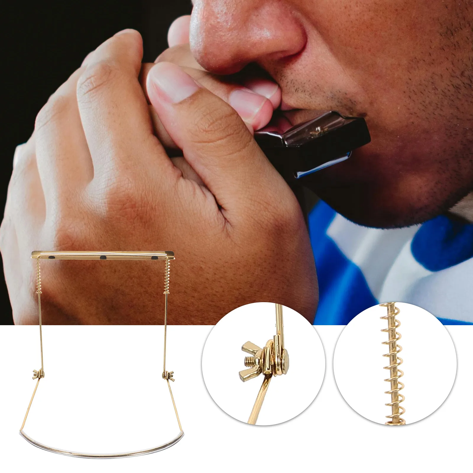 

Harmonica Stand Holder Neck Professional for Guitar Rack Harp Portable Accessories