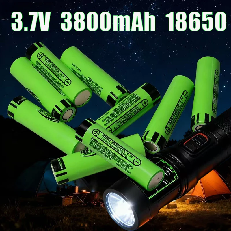 

1200 циклов, новая оригинальная литиевая аккумуляторная батарея 18650, 3,7 В, 3800 мАч, 18650, 4,2 В, 12 А для фонарика, аккумуляторы для хранения энергии