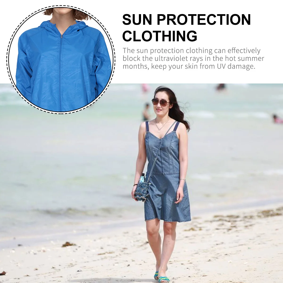 

Sun Protection Clothing Blue Size Xl Breathable Windproof Waterproof Anti-Uv Coat Outdoor Sports Sunscreen Clothing for Men