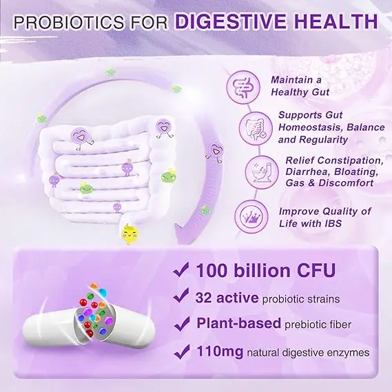 Probiotics For Women Containing Enzymes And Prebiotics 100 Billion || Probiotics Containing Mannose And Cranberries