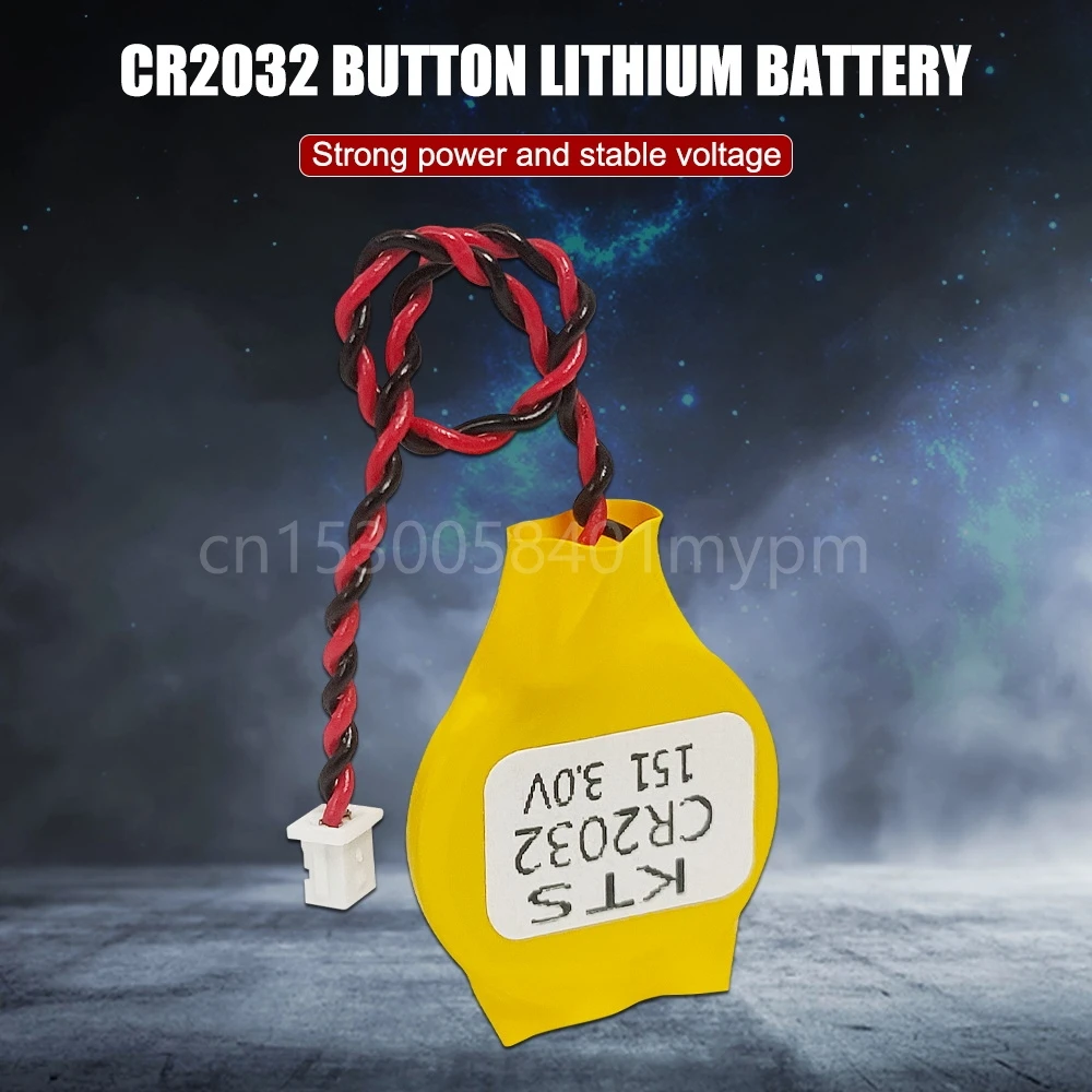 10PCS Dewtox CR2032 3V Motherboard CMOS Strip Line Lithium Battery for Notebook Desktop Motherboard Computer