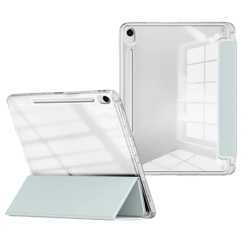 

Для Samsung Galaxy Tab S10 FE Чехол 10,9 дюйма SM-X520 Прозрачный пластиковый чехол для Samsung Galaxy Tab S9 FE Чехол с держателем для карандашей