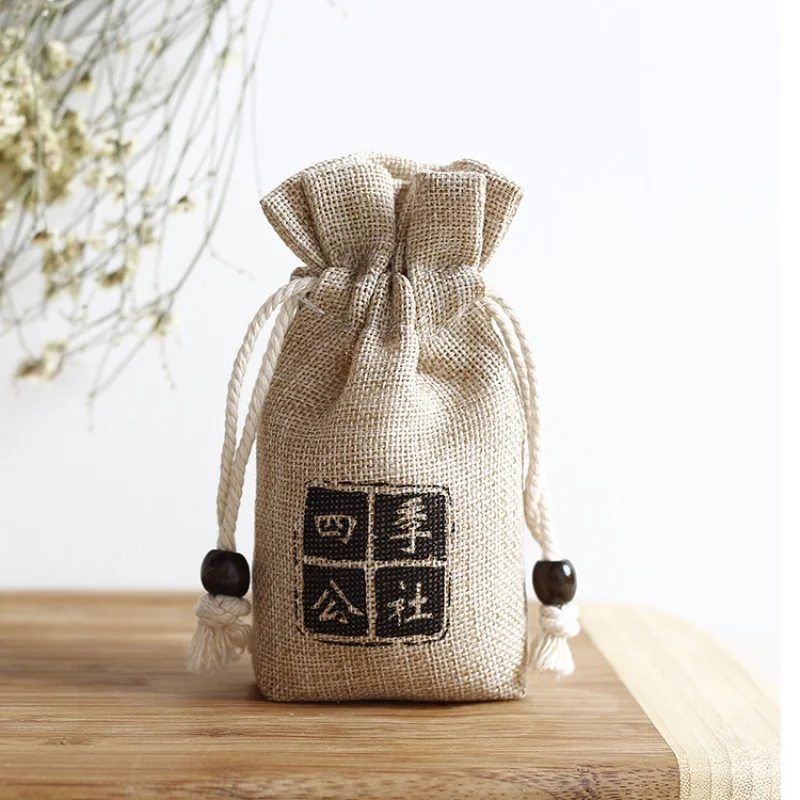 Customized product、Personalised small jute hemp bags for gifts with custom logo