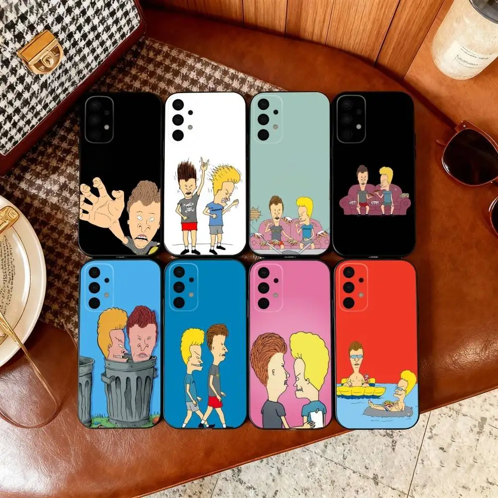 

C-Cartoon B-Beavis And Butt-Head Phone Case For Samsung Galaxy A73,A72,A71,A70,A53,A52,A51,Soft Silicone Black Cover