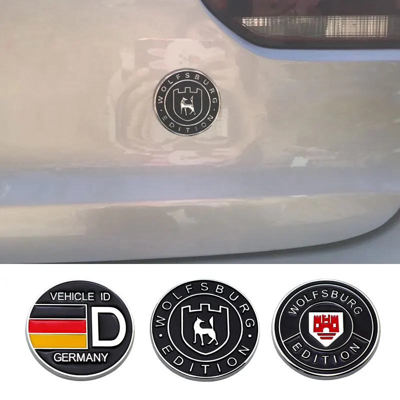 3D Metal Germany WOLFSBURG EDITION Logo Car Rear Trunk Emblem Badge Sticker Decal For VW GTI Passat Jetta POLO Golf 3 5 6 7 MK4