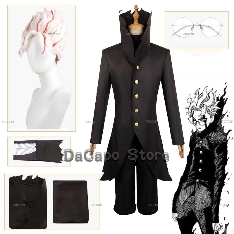 Ken Takakura Ken Okarun Dandadan Cosplay Costume Turbo Granny Mode High Necked Trench Coat Red Black Outfit Halloween Party Suit image 4